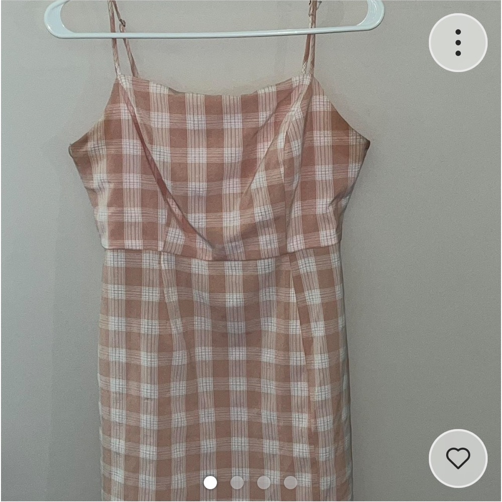Pink and white mini dress